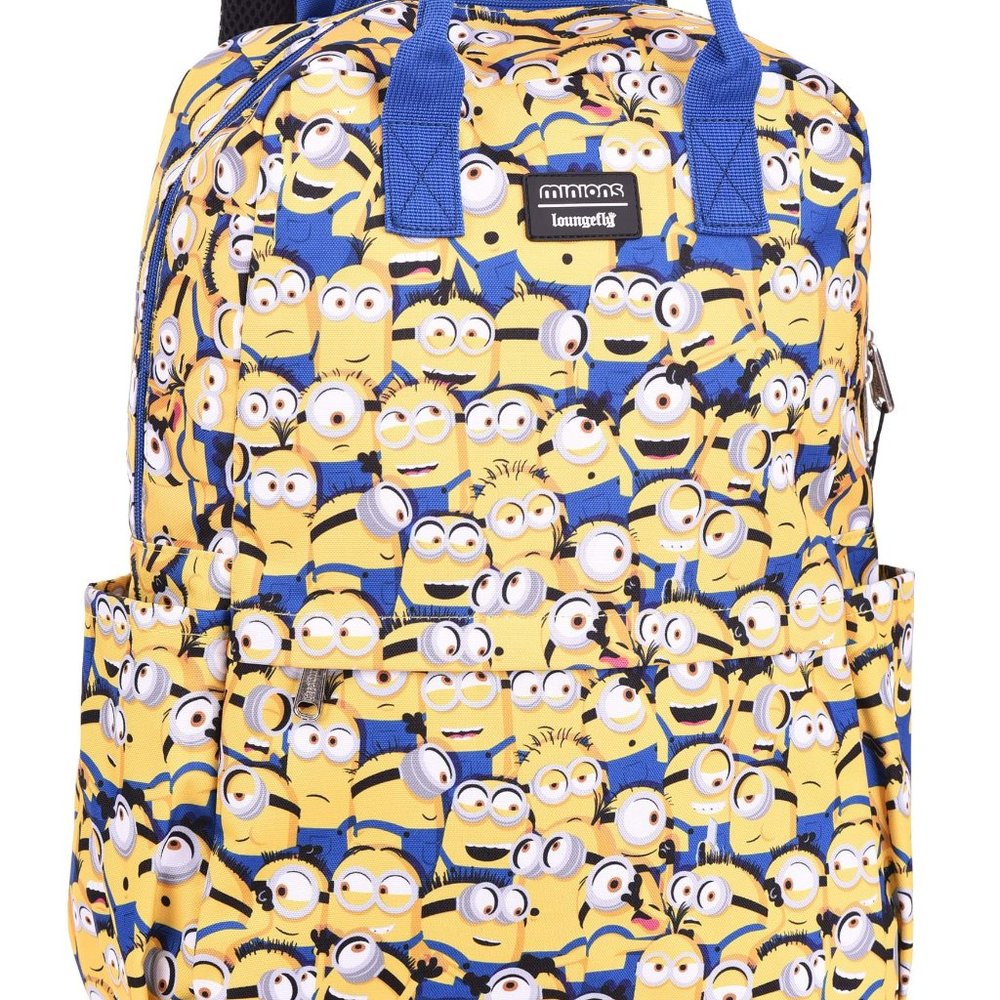 Loungefly Minions Yellow & Blue Print Backpack